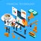 Financial Technology Isometric Composition