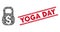Financial Weight Mosaic and Distress Yoga Day Seal with Lines
