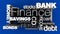 Financial Words 3D Blue