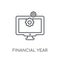 Financial year linear icon. Modern outline Financial year logo c