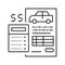 financing car calculator line icon vector illustration