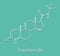 Finasteride male pattern baldness drug molecule. Also used in benign prostatic hyperplasia BPH, enlarged prostate treatment..