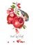 Finch pomegranate card