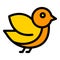 Finch sparrow icon vector flat