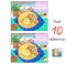 Find 10 differences. Illustration of cat sleeping near window. Logic puzzle game for children and adults. Page for kids brain