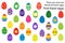 Find 2 identical decoration easter egg, fun education puzzle game for children, preschool worksheet activity for kids, task for