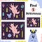 Find 5 differences game for kids with funny alpaca