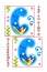 Find 5 differences visual puzzle or picture riddle with decorated letter C