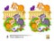 Find 8 differences. Illustration of medieval castle. Logic puzzle game for children and adults. Brain teaser book for kids.