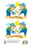 Find 8 differences. Logic puzzle game for children and adults. Brain teaser book for kids. Illustration of two cute teddy bears