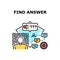 Find Answer Vector Concept Color Illustration