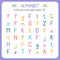 Find and circle every letter F. Worksheet for kindergarten and preschool. Exercises for children