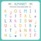 Find and circle every letter L. Worksheet for kindergarten and preschool. Exercises for children