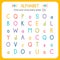 Find and circle every letter O. Worksheet for kindergarten and preschool. Exercises for children