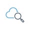 Find Cloud Logo Icon. Line art vector