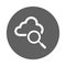 Find, cloud search gray icon