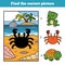 Find the correct picture. Little crab and background