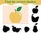 Find the correct shadow of apple. Education. Game for children.
