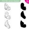 Find the correct shadow. Butterfly collection. Three flying butterflies. Educational game