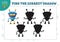 Find the correct shadow for cute cartoon humanoid robot educational preschool kids mini game