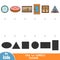 Find the correct shadow, education game, set of home objects