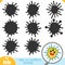 Find the correct shadow, game for children, Cute bacteria and virus character