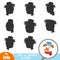 Find the correct shadow, game for children, Snowman