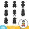 Find the correct shadow, game for children, Superhero