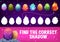 Find correct shadow game, fantastic dinosaur eggs
