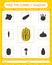 Find the correct shadows game with delicata squash. worksheet for preschool kids, kids activity sheet