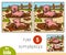 Find differences education game, Three pigs