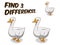 Find differences game goose vector illustration
