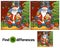 Find differences game: Santa Claus gives a gift a little boy