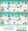 Find the differences picture puzzle - playful snowmen