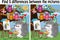 Find the differences between the pictures. Children\\\'s educational game