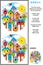 Find the differences visual puzzle - birdhouses