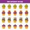 Find different Halloween cupcake in each row