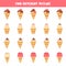 Find different ice cream in each row. Logical game