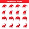 Find different picture of Santa Claus hat.