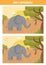 Find five differences between two cute elephants
