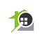 find home logo. Search property logo icon With Magnifying Glass Symbol, Graphic Design illustrations