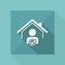 Find home purchaser - Vector web icon
