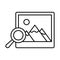 Find image, find landscape Vector Icon which can easily modify