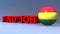 Find job with Bolivia flag on blue