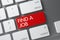 Find A Job CloseUp of Keyboard. 3D.