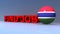 Find job with gambia flag on blue