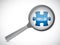 find a job puzzle piece under magnify