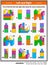 Find left and right side views visual math puzzle with building blocks