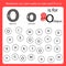 Find the letter Worksheet use a dot marker to color each O