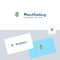 FInd location vector logotype with business card template. Elegant corporate identity. - Vector